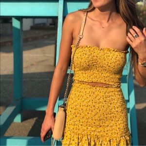 ❌ SOLD Ruched smocked mini skirt